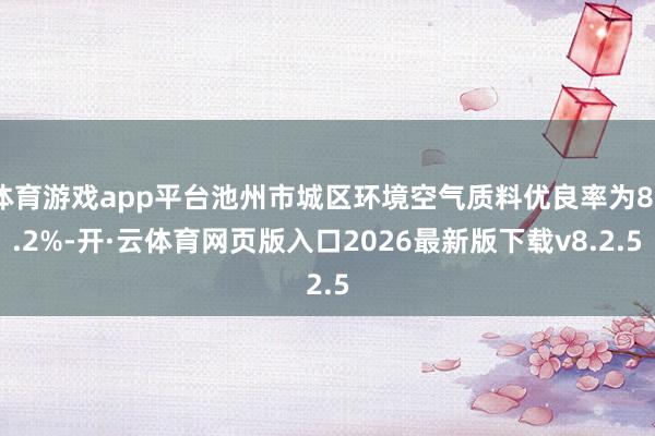体育游戏app平台池州市城区环境空气质料优良率为87.2%-开·云体育网页版入口2026最新版下载v8.2.5