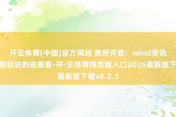 开云体育(中国)官方网站 贵府开首：wind资讯　　从主见主题板块的进展看-开·云体育网页版入口2026最新版下载v8.2.5